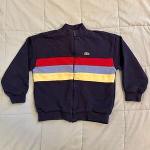 Lacoste Navy Jacket with Colorful Stripes